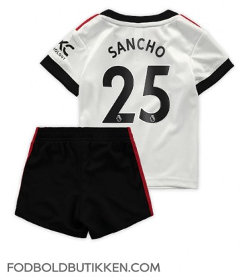Manchester United Jadon Sancho #25 Udebanetrøje Børn 2022-23 Kortærmet (+ Korte bukser)